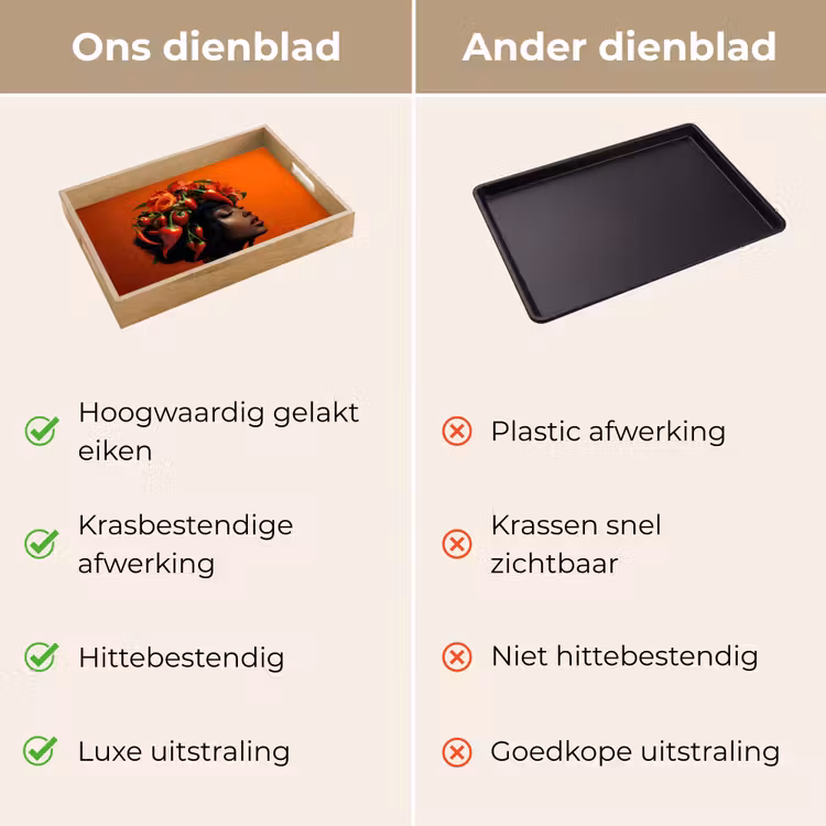Dienblad - Vrouw - Chilipepers - Pepers - Bloemen — 3