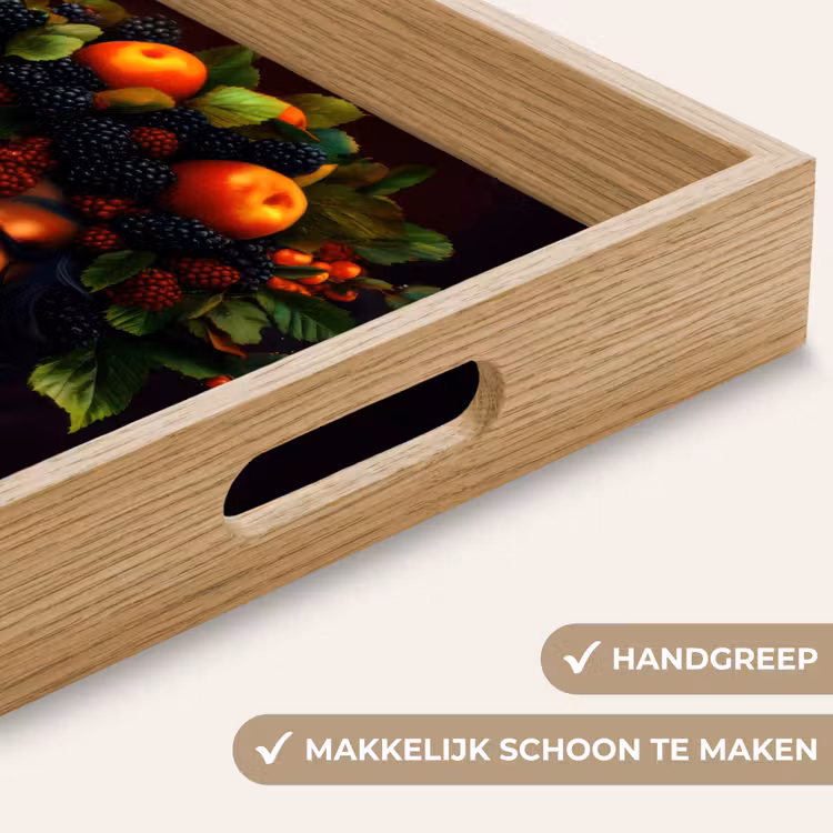 Dienblad - Vrouw - Zwart - Bessen - Bramen - Appels — 5
