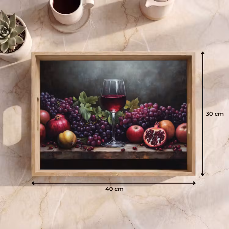 Dienblad - Wijn - Fruit - Stilleven — 9