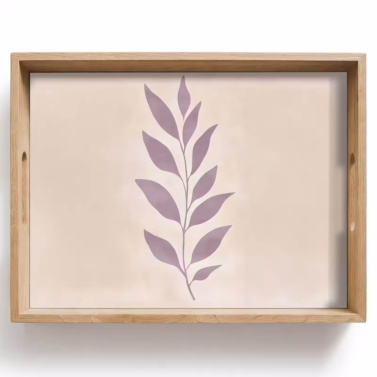 Dienblad - Tak - Bladeren - Minimalistisch - Beige — 1