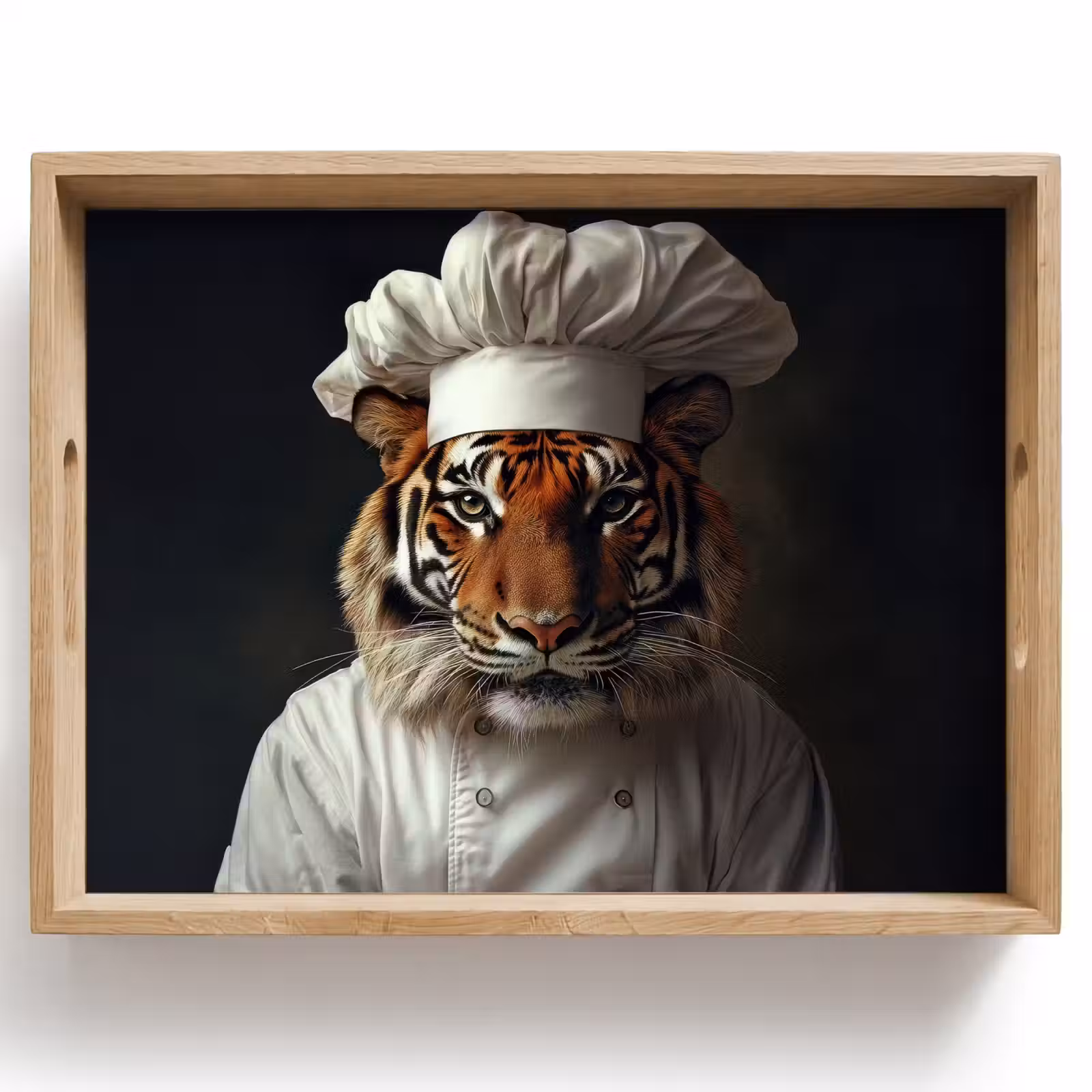 Dienblad - Tijger - Kokskleding - Bruin — 1