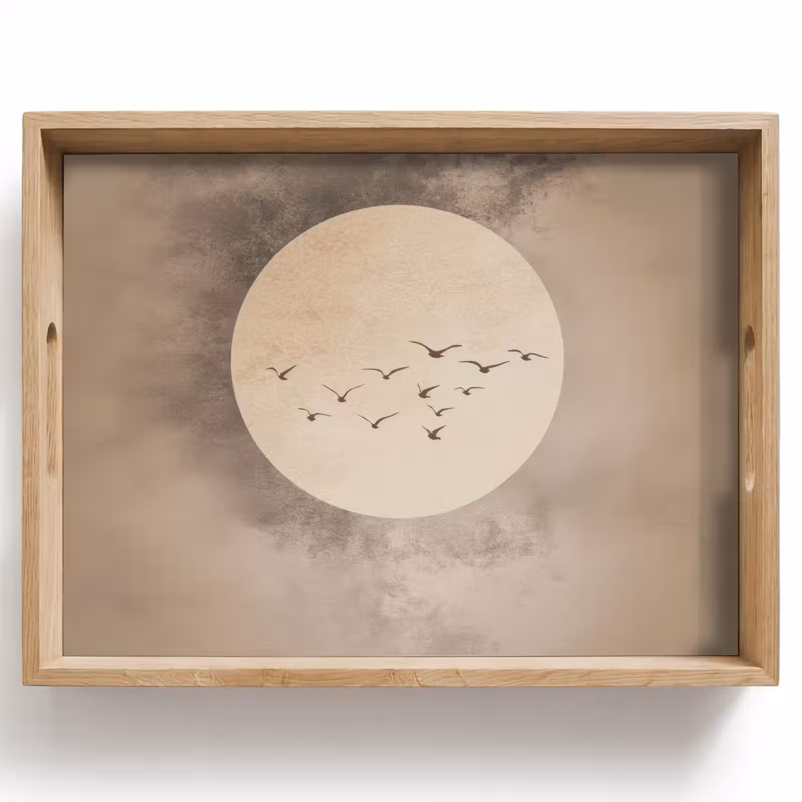 Dienblad - Vogel - Beige - Japandi — 1