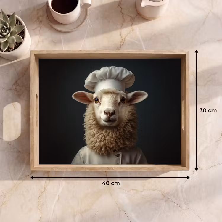 Dienblad - Schaap - Wol - Kok — 9