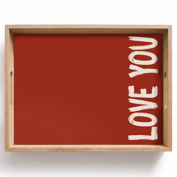 Dienblad - Schuin - Loveyou - Rood — 1