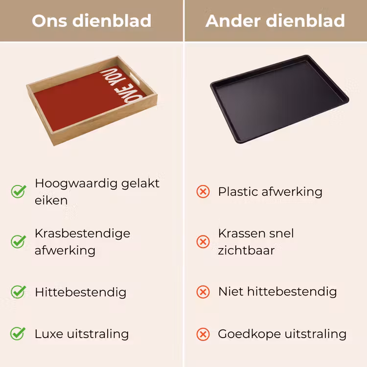 Dienblad - Schuin - Loveyou - Rood — 3