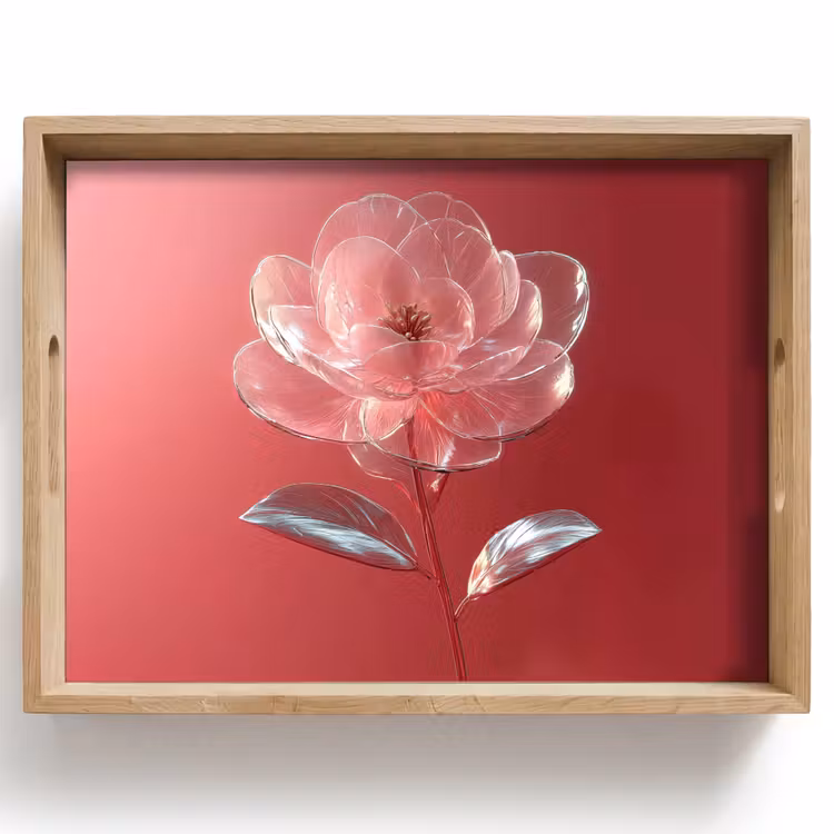 Dienblad - Sierlijk - Bloem - Roze - Glazen — 1