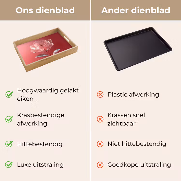 Dienblad - Sierlijk - Bloem - Roze - Glazen — 3