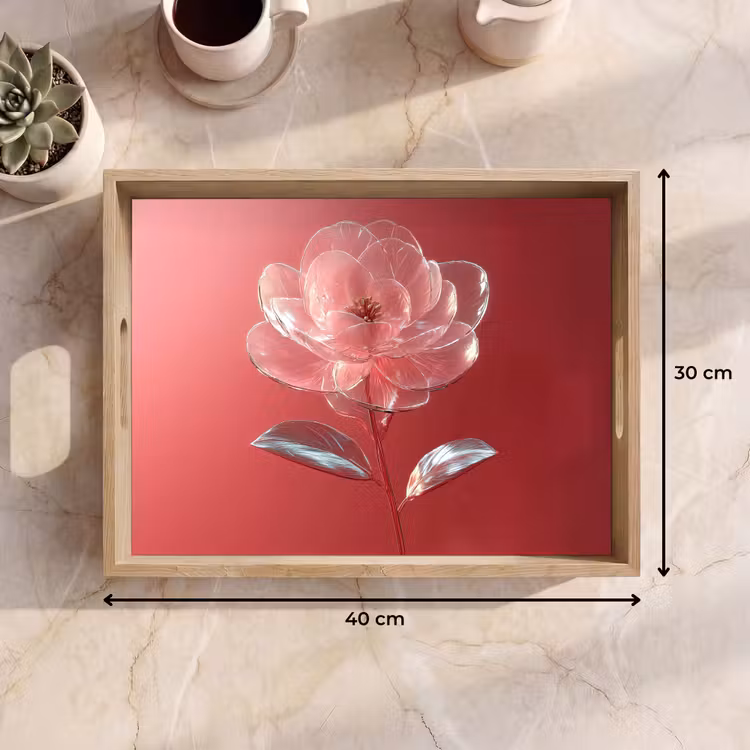 Dienblad - Sierlijk - Bloem - Roze - Glazen — 9