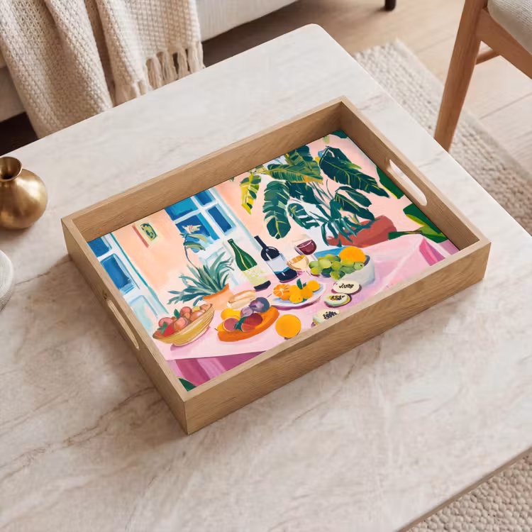 Dienblad - Tafel - Wijn - Fruit — 2