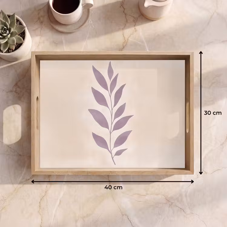 Dienblad - Tak - Bladeren - Minimalistisch - Beige — 9