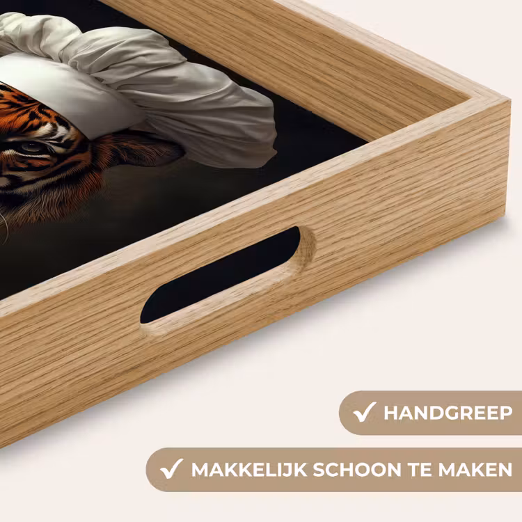 Dienblad - Tijger - Kokskleding - Bruin — 5