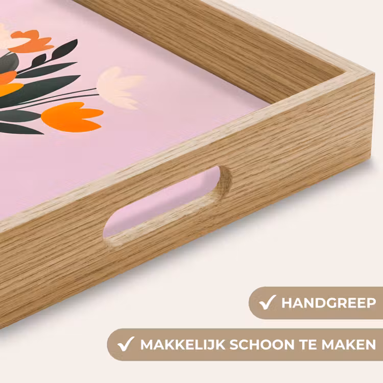 Dienblad - Tulpen - Vaas - Strepen - Paars — 5