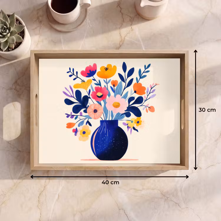 Dienblad - Vaas - Bloemen - Boeket — 9