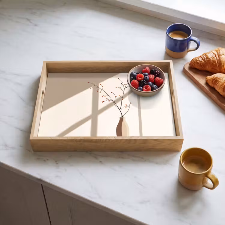 Dienblad - Vaas - Takken - Bessen - Minimalistisch — 4