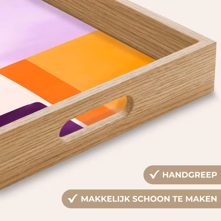 Dienblad - Vlakken - Abstract - Rechthoekig - Oranje — 5
