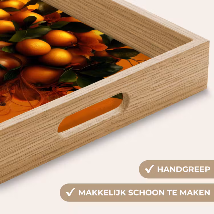 Dienblad - Vrouw - Citroenen - Bloesem - Geel — 5