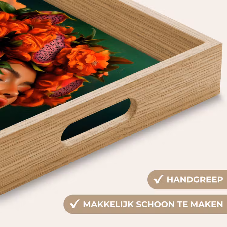 Dienblad - Vrouw - Drankenfruit - Rozen — 5