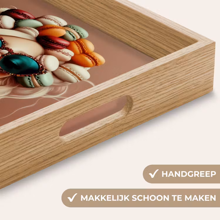 Dienblad - Vrouw - Macarons - Bril — 5