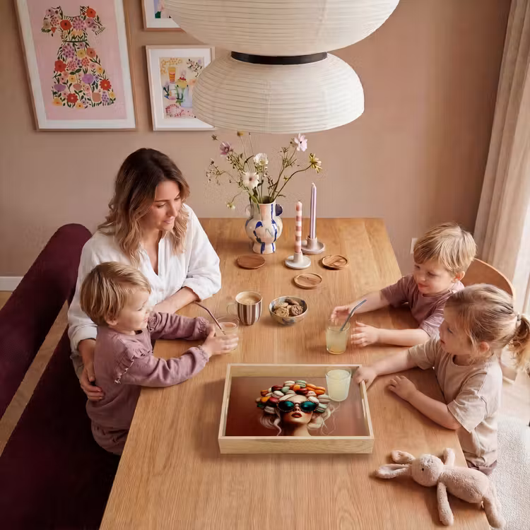 Dienblad - Vrouw - Macarons - Bril — 7