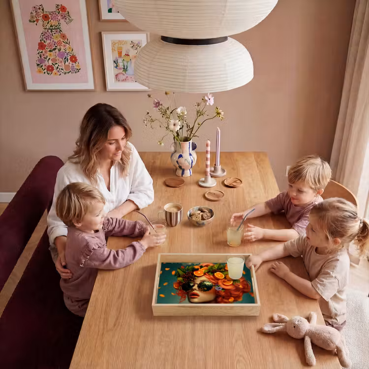 Dienblad - Vrouw - Sinaasappel - Bessen - Oranje — 7