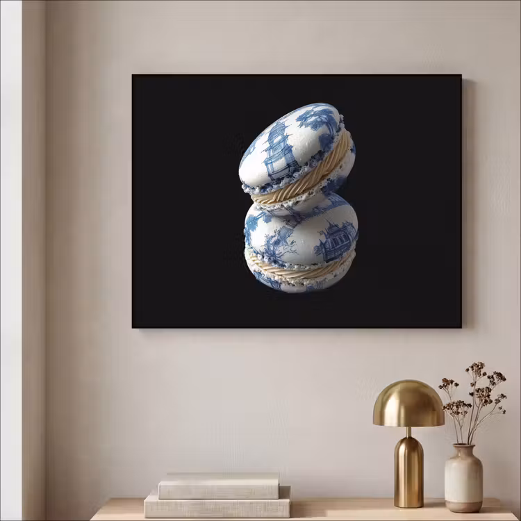 Art Frame - Eten - Macarons - Delfts blauw - Koekjes — 3