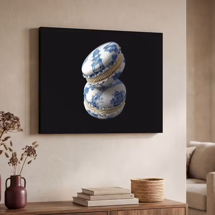 Art Frame - Eten - Macarons - Delfts blauw - Koekjes — 4