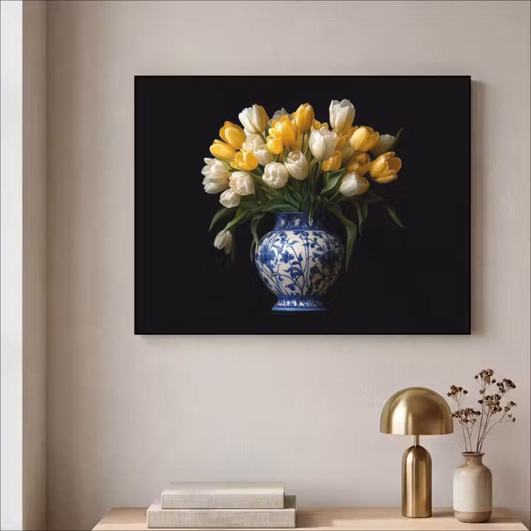 Art Frame - Geel - Tulpen - Vaas - Bloemen — 3