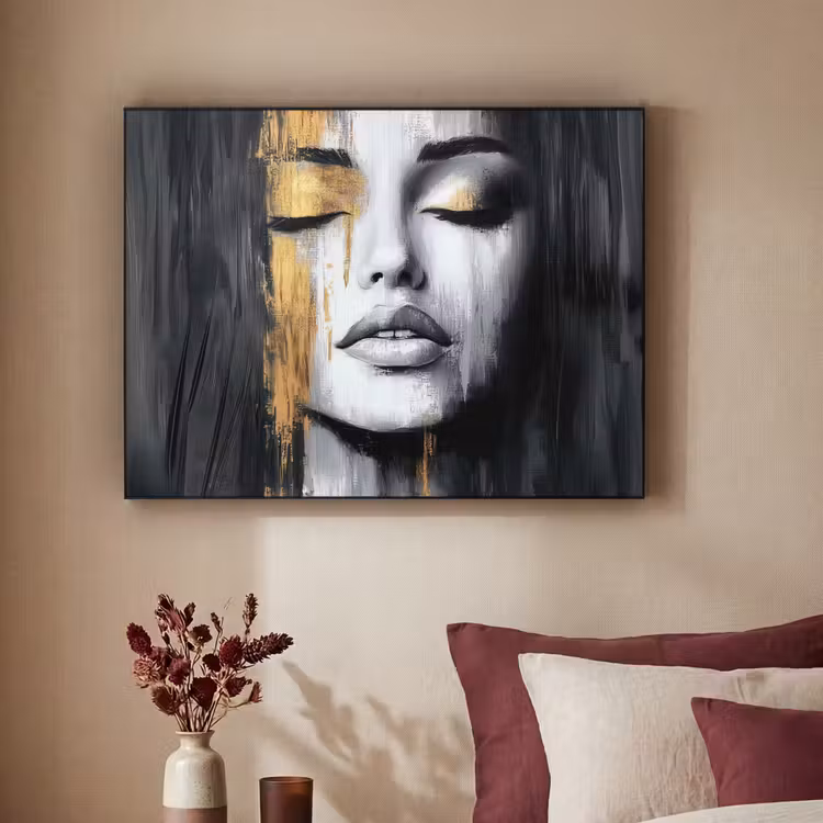 Art Frame - Gezicht - Vrouw - Penseelstreken - Abstract — 2