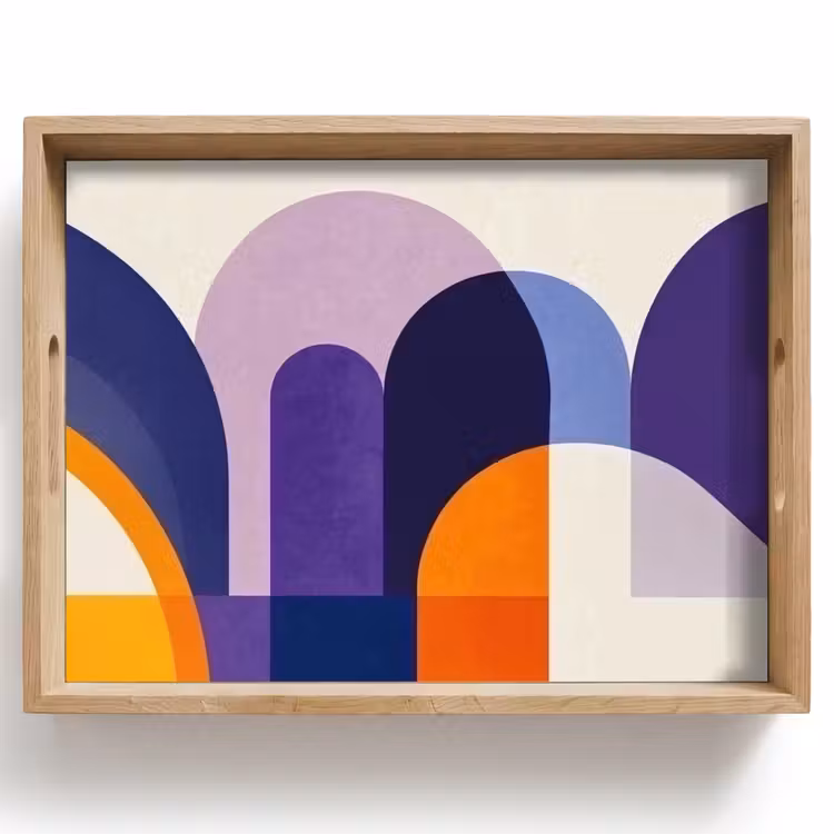 Dienblad - Vormen - Abstract - Grafisch - Oranje — 1