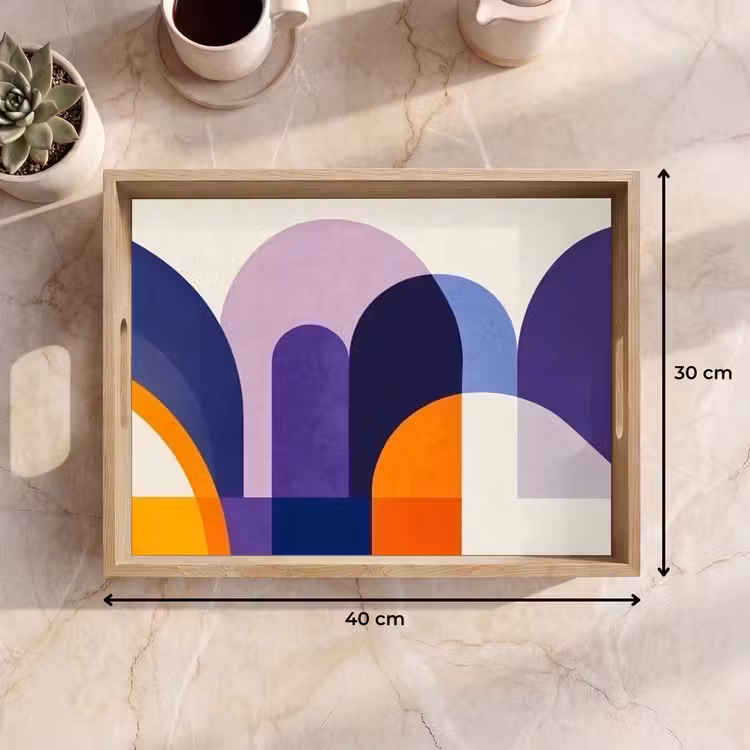 Dienblad - Vormen - Abstract - Grafisch - Oranje — 9