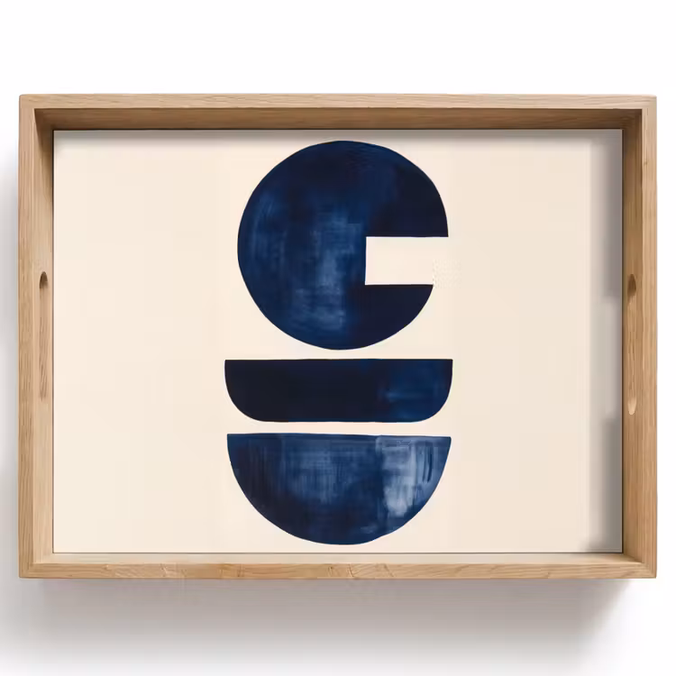 Dienblad - Vormen - Blauw - Abstract — 1
