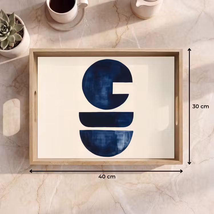 Dienblad - Vormen - Blauw - Abstract — 9