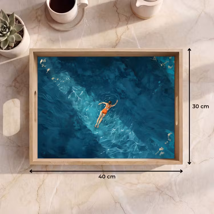Dienblad - Vrouw - Water - Bikini - Oranje — 9