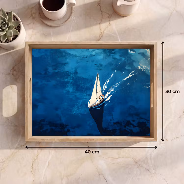 Dienblad - Zeilboot - Water - Abstract - Schaduw — 9