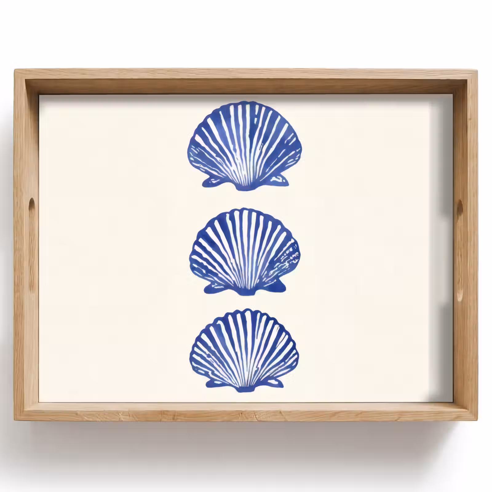 Dienblad - Schelpen - Blauw - Patroon — 1