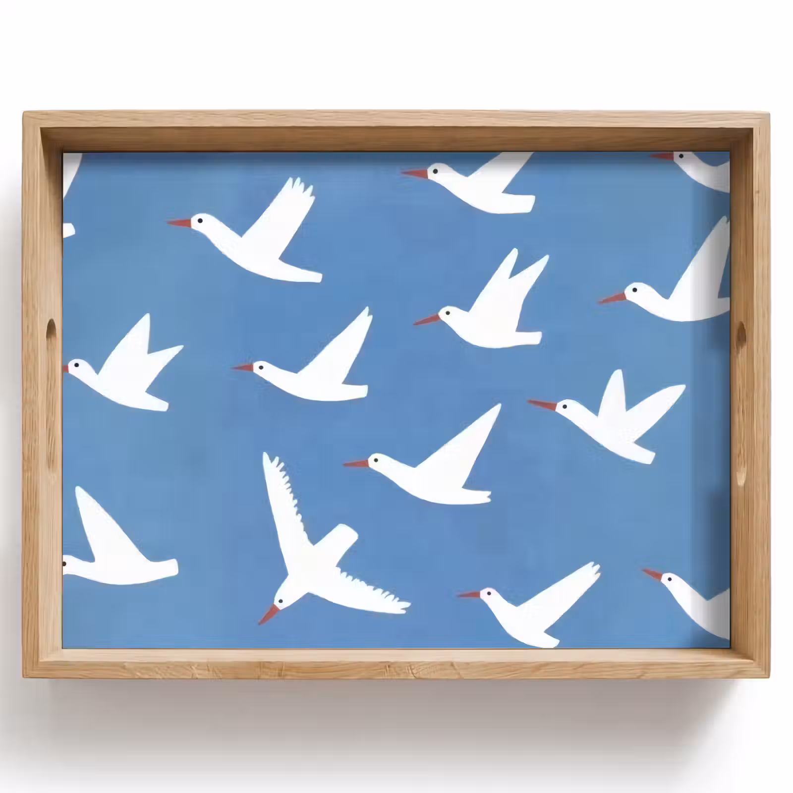 Dienblad - Vogels - Wit - Patroon — 1