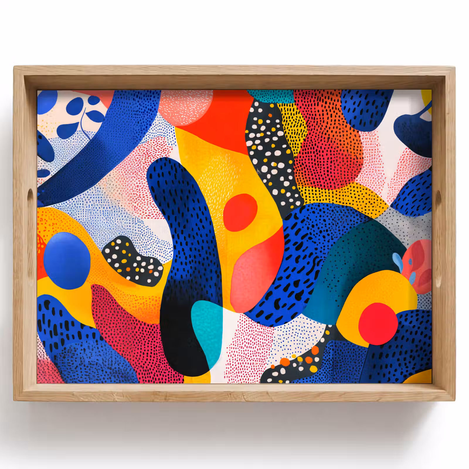 Dienblad - Vormen - Abstract - Stippels - Blauw — 1