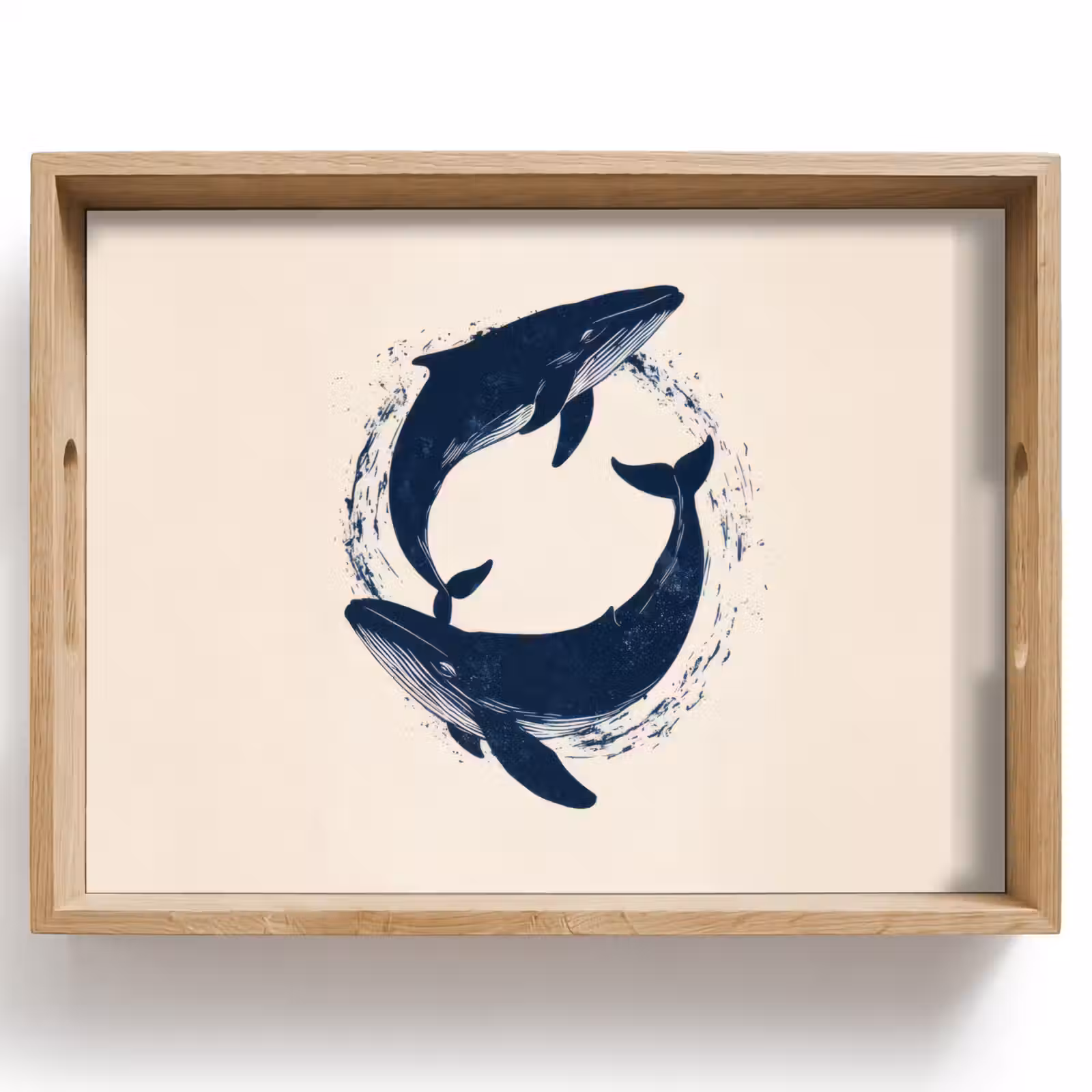 Dienblad - Walvissen - Spetters - Cirkel - Donkerblauw — 1