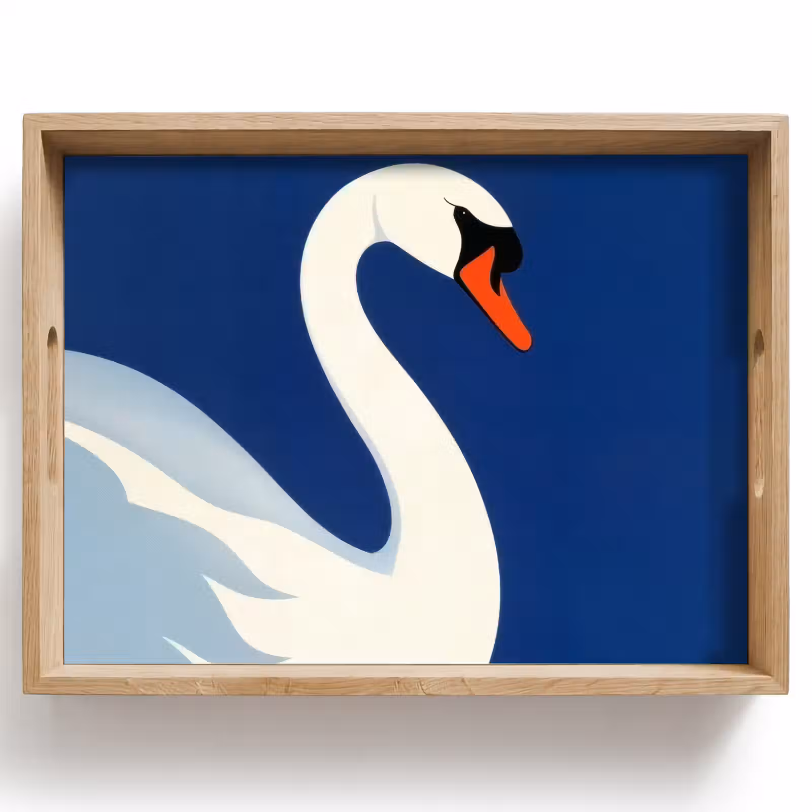 Dienblad - Zwaan - Wit - Snavel - Illustratie — 1