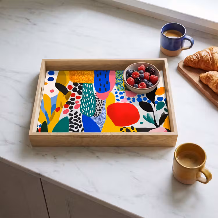 Dienblad - Stippen - Vormen - Modern - Kleuren — 4