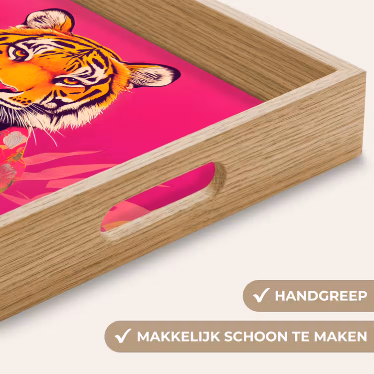 Dienblad - Tijger - Kimono - Planten - Roze — 5