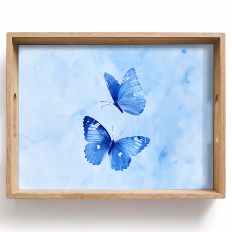 Dienblad - Vlinders - Sierlijk - Blauw — 1