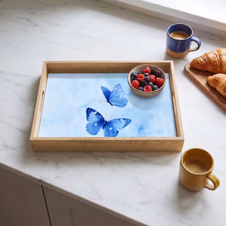 Dienblad - Vlinders - Sierlijk - Blauw — 4