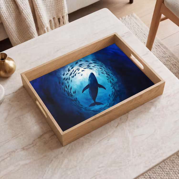 Dienblad - Walvis - Vissen - Donkerblauw — 2