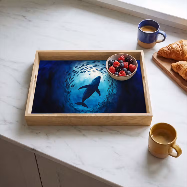 Dienblad - Walvis - Vissen - Donkerblauw — 4