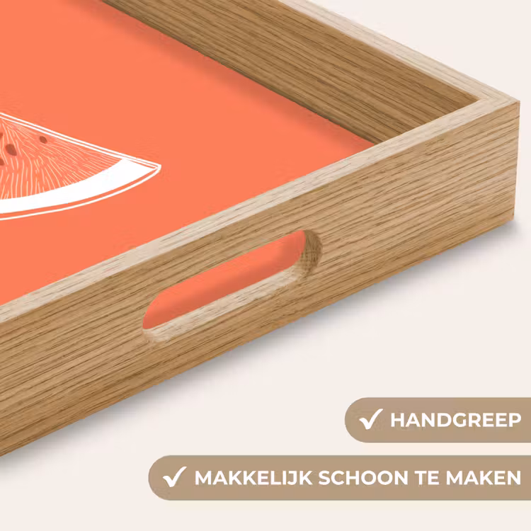 Dienblad - Watermeloen - Lijnen - Koraalrood — 5