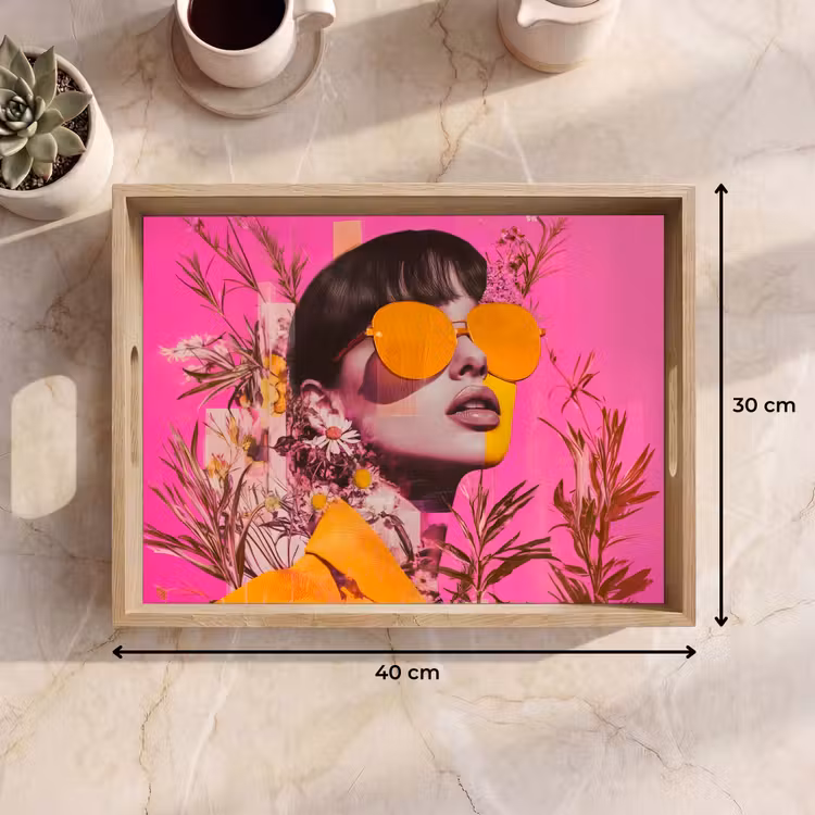 Dienblad - Zonnebril - Oranje - Vrouw - Planten — 9