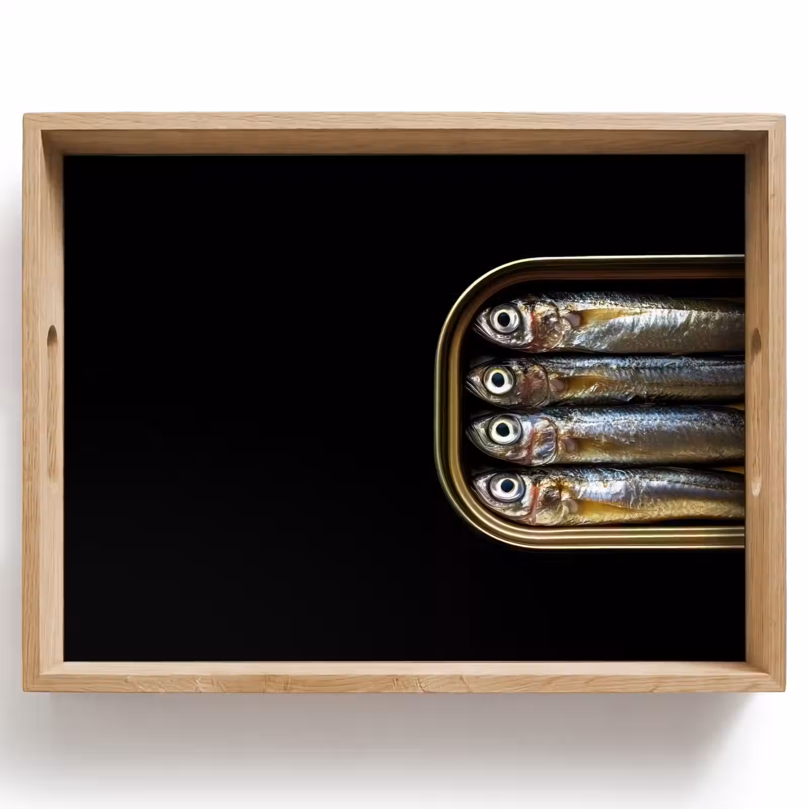 Dienblad - Sardines - Blik - Zwart - Vissen — 1