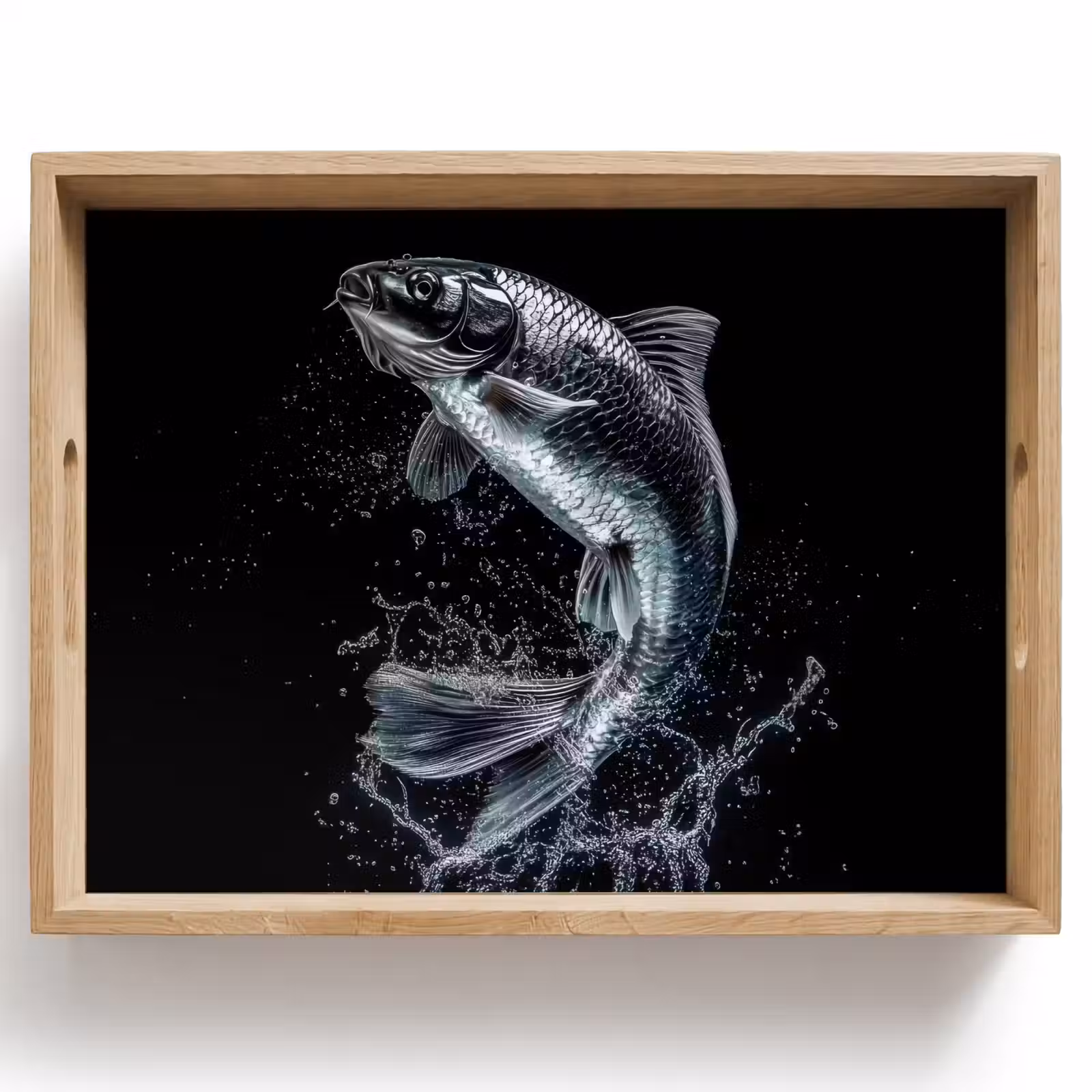 Dienblad - Vis - Koi - Zwart - Water — 1