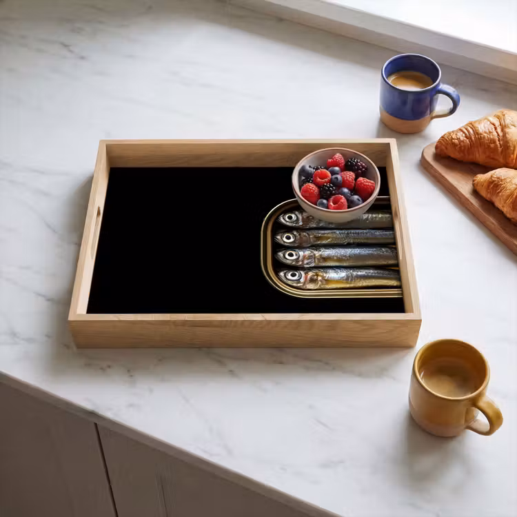 Dienblad - Sardines - Blik - Zwart - Vissen — 4